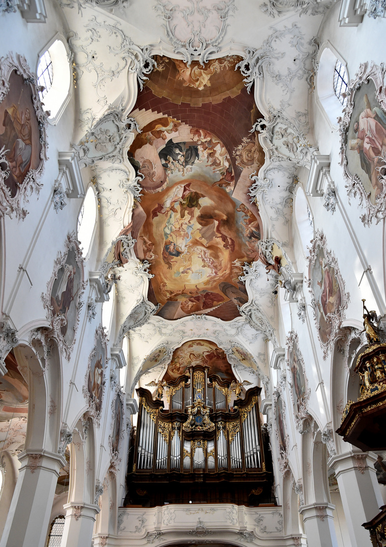 Bad Säckingen Fridolinsmünster Blick zur Orgel