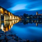 Bad Säckingen Holzbrücke zur Blauen Stunde