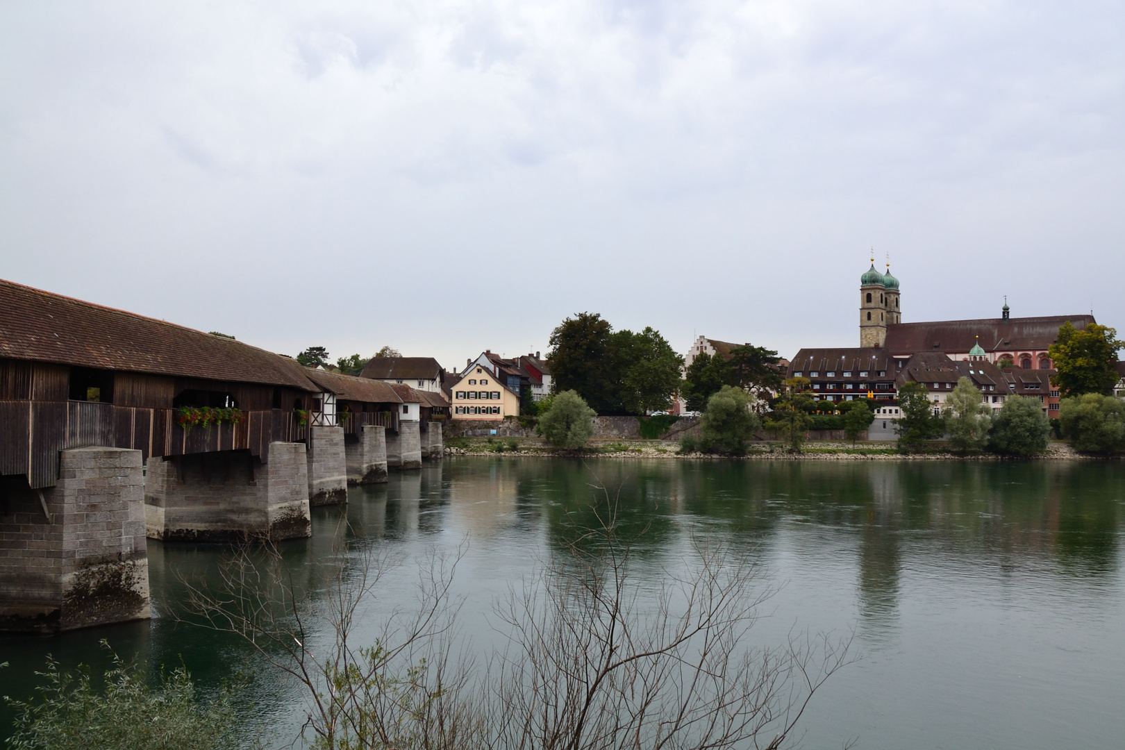 Bad Säckingen mit historischer Holzbrücke