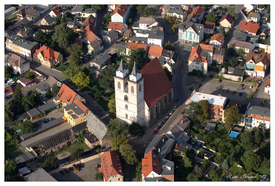 Bad Salzelmen - St . Johannis aus der Luft