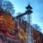 Bad Schandau Personenaufzug im Herbst