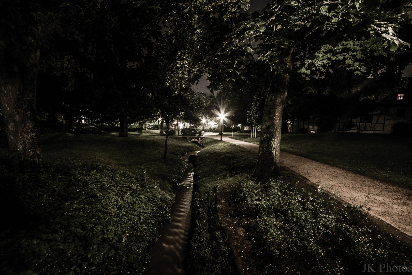 Bad Soden bei Nacht Im Quellenpark