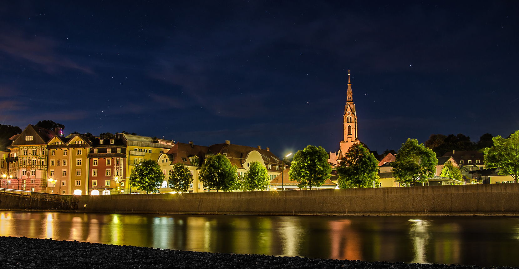 Bad Tölz bei Nacht - Langzeitbelichtung