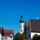 Bad Tölz mit Blick auf die Mühlfeldkirche