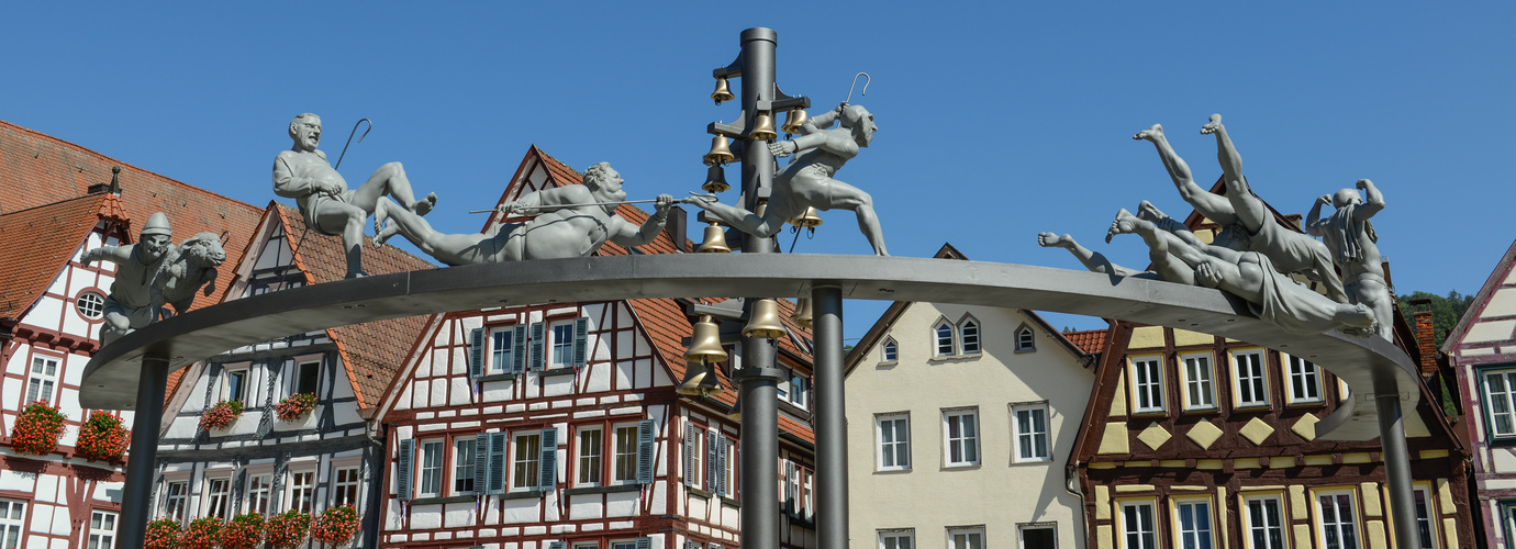 Bad Urach - Peter Lenk und das Schaeferlauf Denkmal