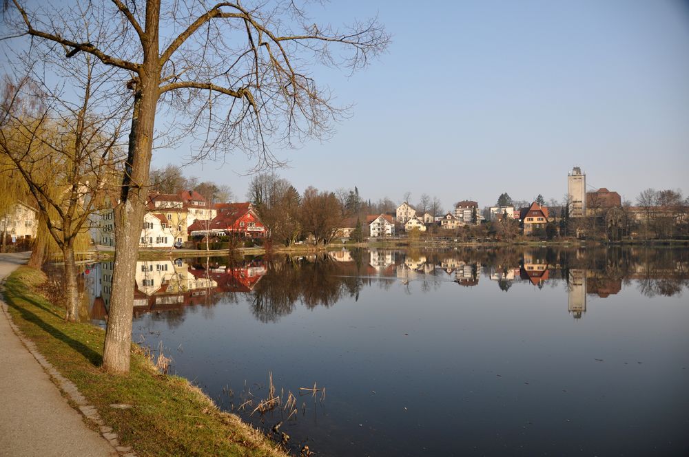 Bad Waldsee Am Ufer /Stadtsee Foto & Bild landschaft