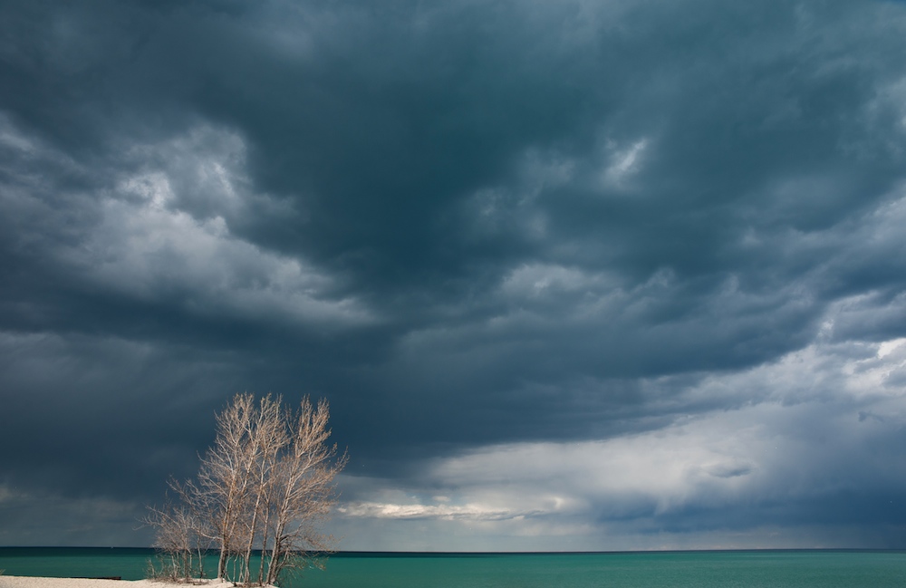 Bad weather appearing over Lake Michigan (II)