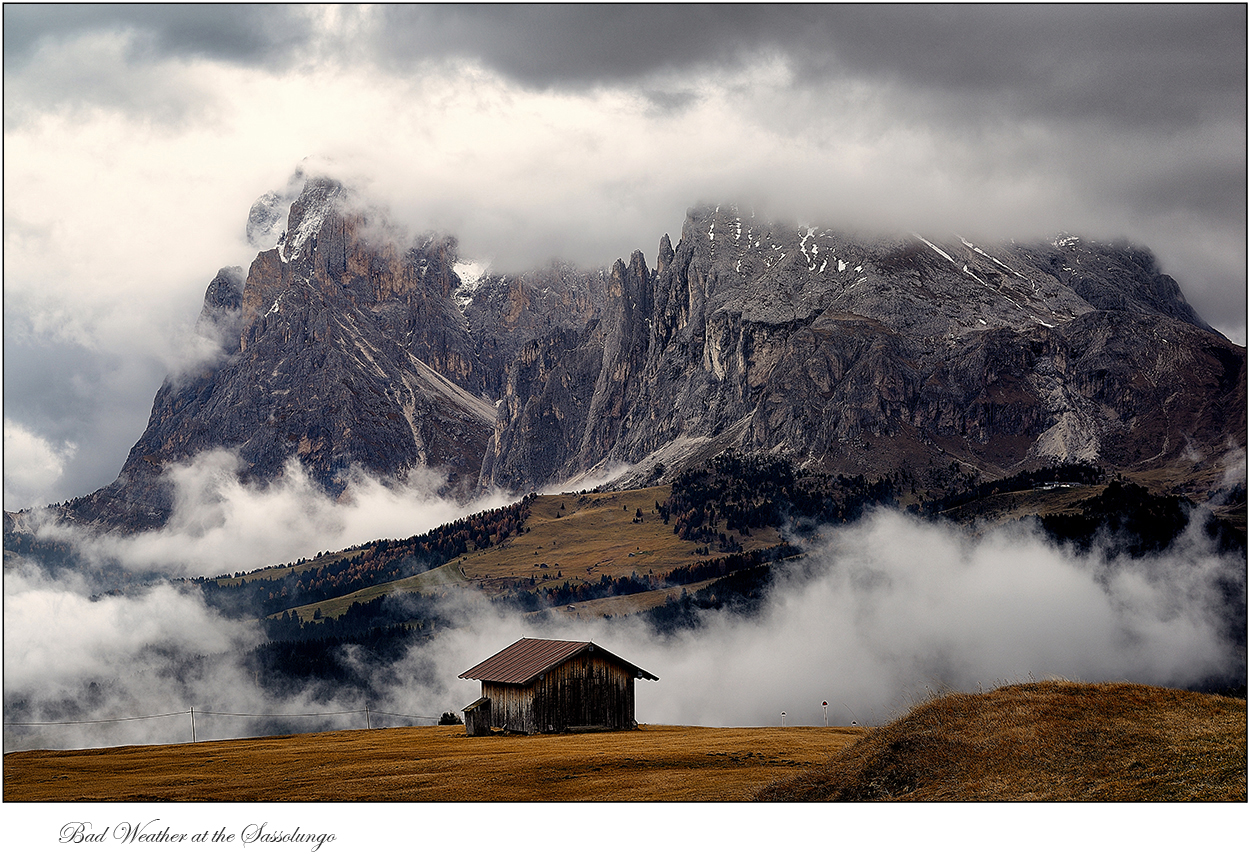 Bad Weather at the Sassolungo