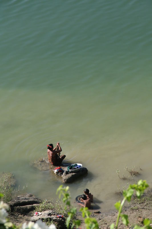 Bade- und Waschtag am Irrawaddy