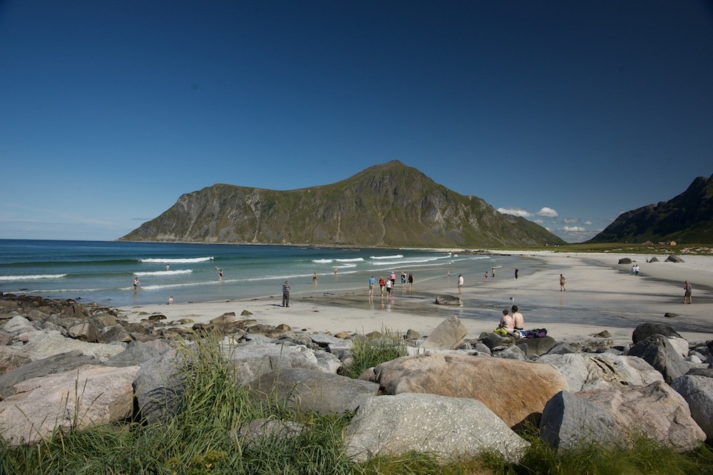 Badebetrieb auf den Lofoten