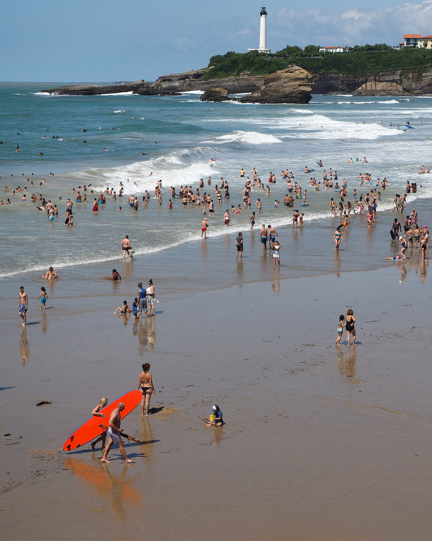 Badefreuden am Strand von Biarritz