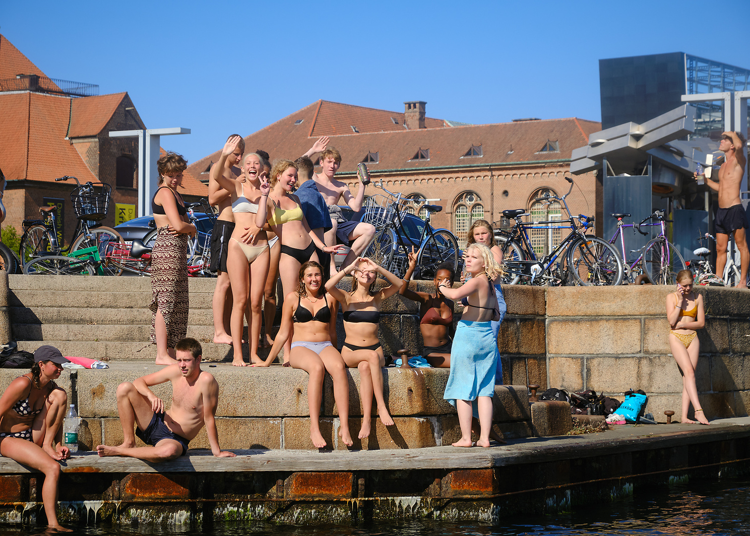 Badefreuden in Coronazeiten in Kopenhagen