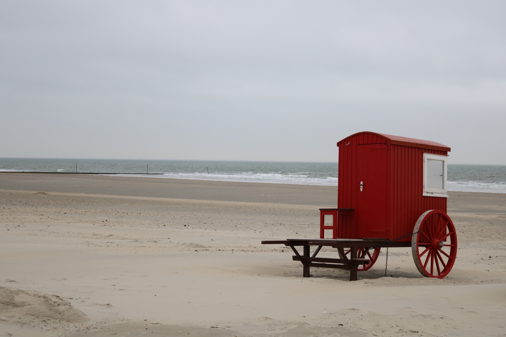 Badehäuschen am Strand