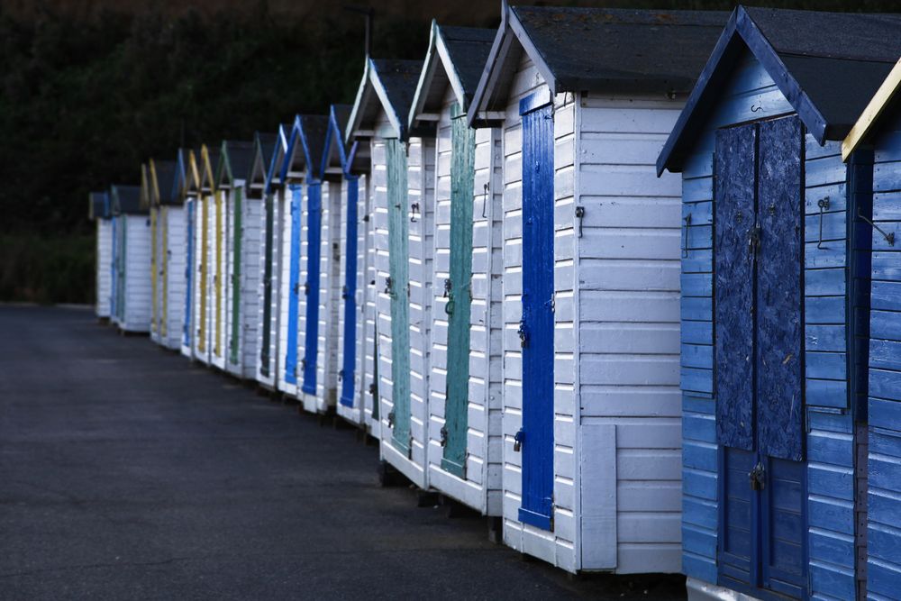 Badehäuschen auf der Isle of Wight
