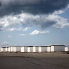 Badehäuser am Strand von Løkken