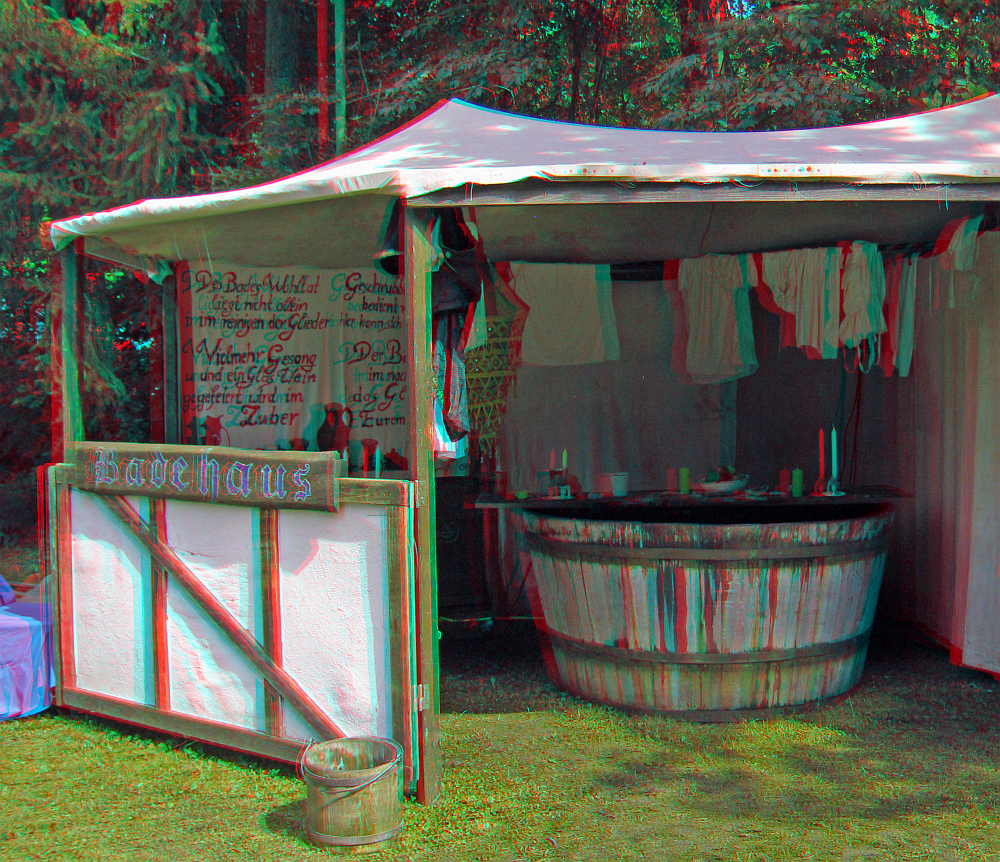 Badehaus  -  bzw. Wellness-Oase vom Feinsten ;-) (3D-Anaglyphe)