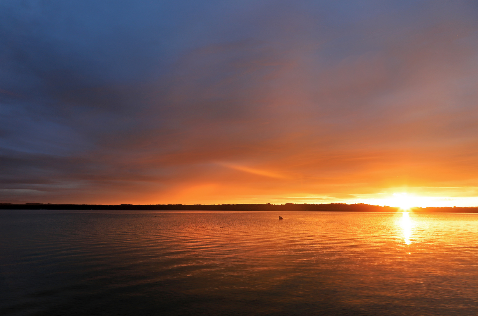 Baden bei Sonnenuntergang