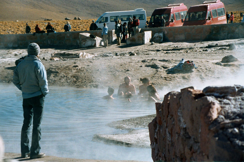 Baden in den heißen Quellen am El Tatio