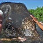 Baden mit Elefanten/ Ko Chang Thailand