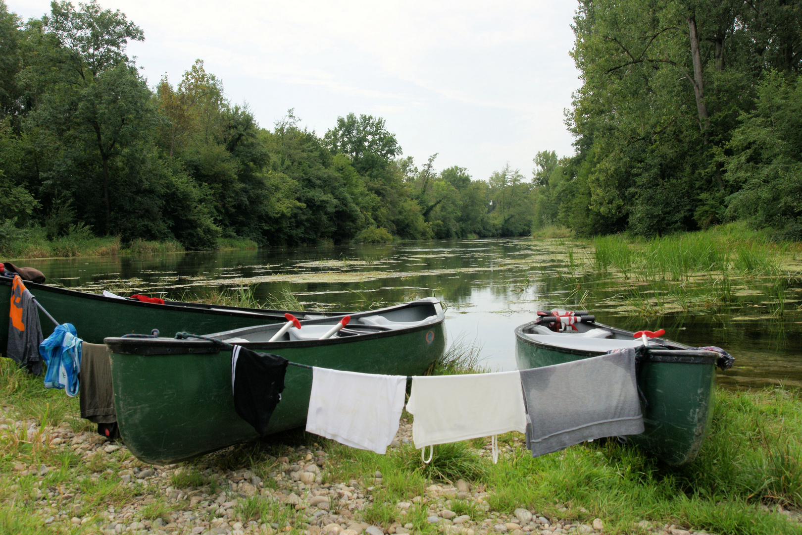 Baden nach der Bootsfahrt