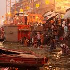 Badende am Ganges