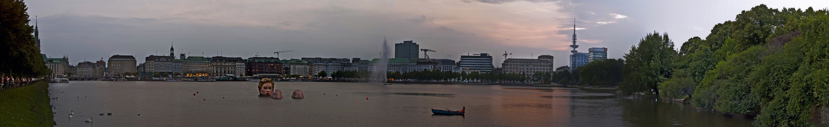 Badenixe in der Alster