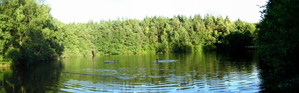 Badesee bei Argenthal im Hunsrück.