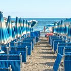 Badestrand an der italienischen Riviera