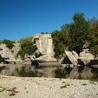 Badestrand an der Labeaume nahe der vieux pont nach Ruoms