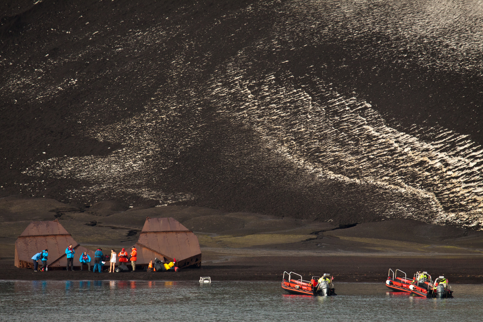 Badetag auf Deception Island