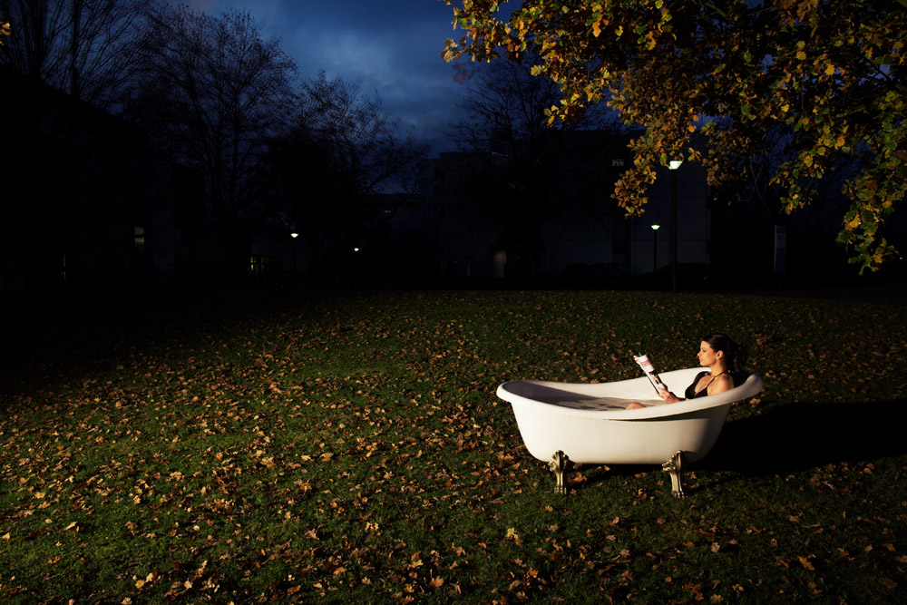 Badewanne auf Campus