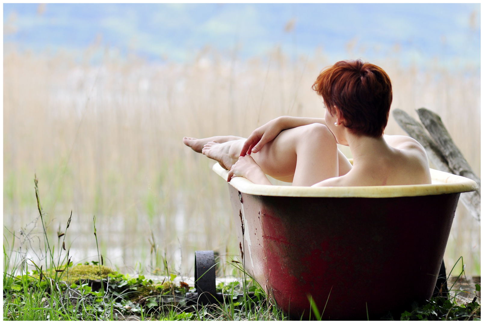 Badewanne mit Seebilck