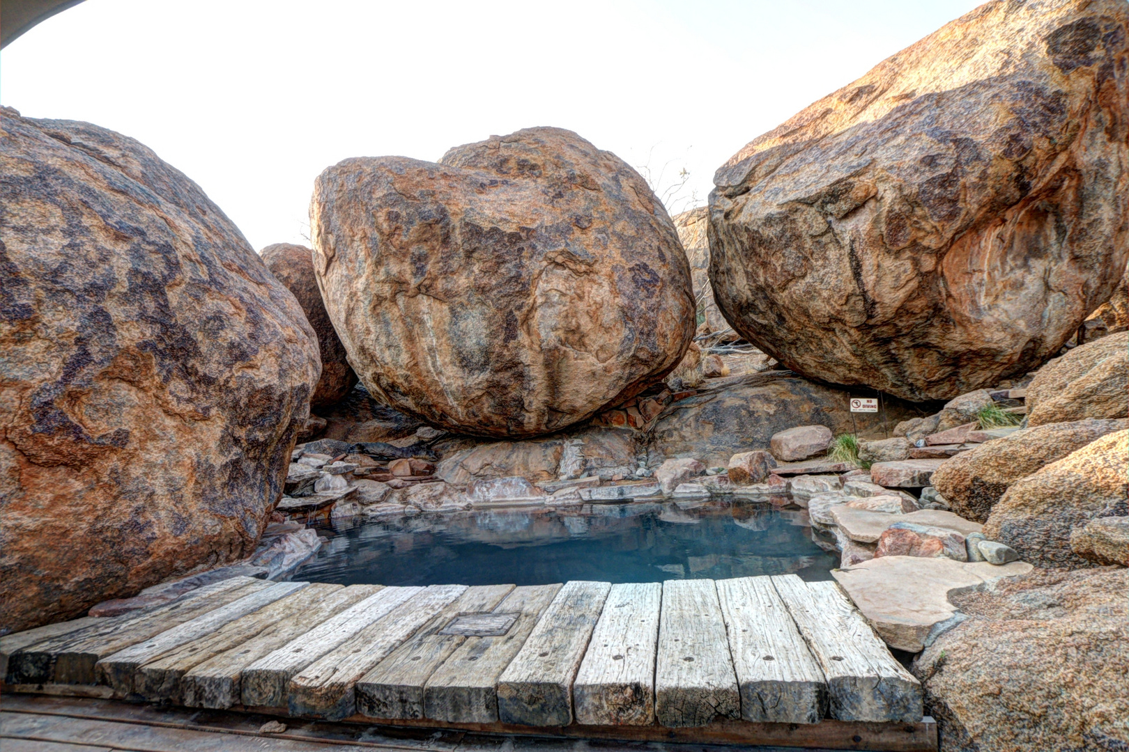 Badezimmer im Mowani Mountain Camp