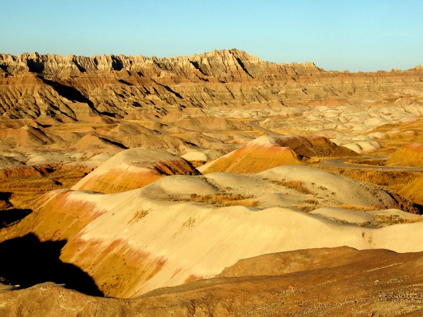 Badlands N.P., SD; early morning at Yellow Mounds Area