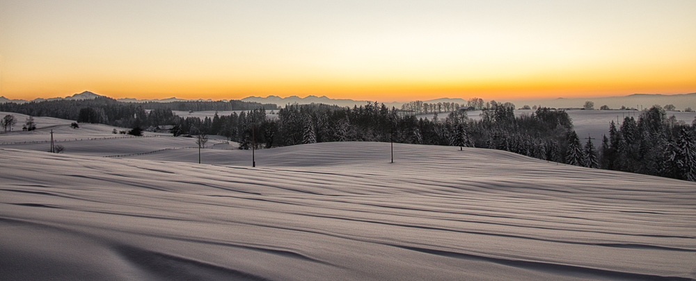 Winterabend im Allgäu von Hannes Wendt 