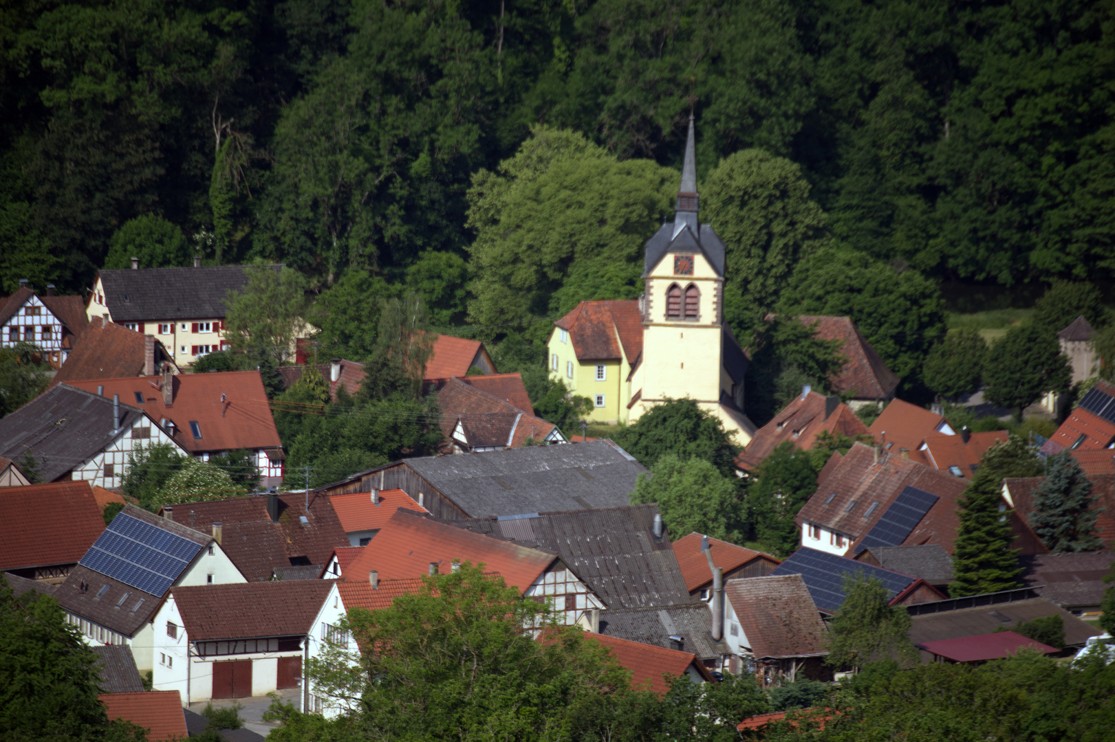 Bächlingen von oben Jagsttal