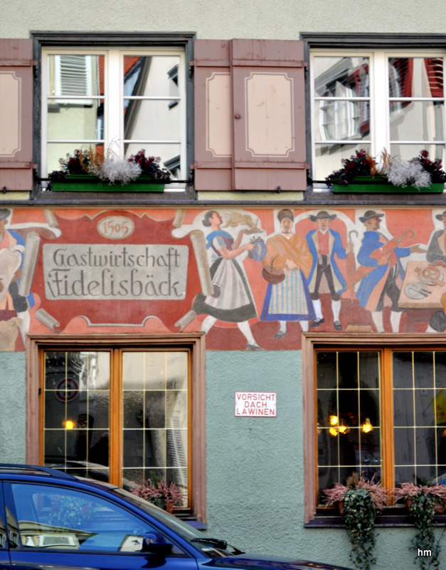 Bäckereifassade in der Paradiesstraße