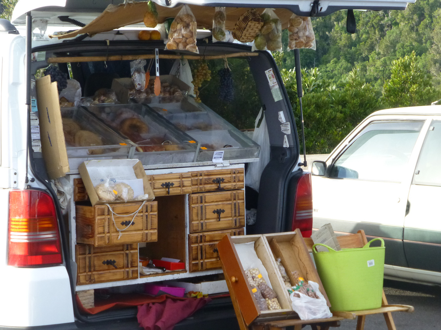 Bäckerverkaufsstand an der Straße