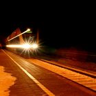 Bäderbahn auf Usedom bei Nacht