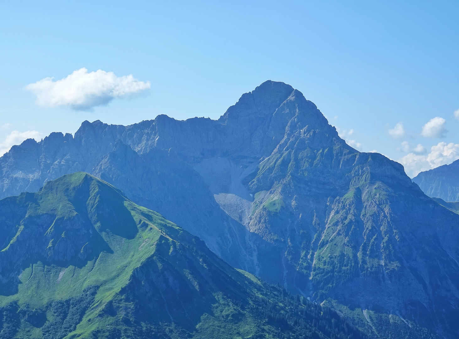 Bärenkopf, Kleiner Widderstein und der Ostgrat des Großen Widdersteins im Kleinwalsertal 