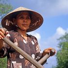 Bäuerin im Mekong-Delta bei Can Tho, Vietnam.