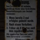 Bäuerliches Leben - Schild im Freilichtmuseum Neuhausen ob Eck
