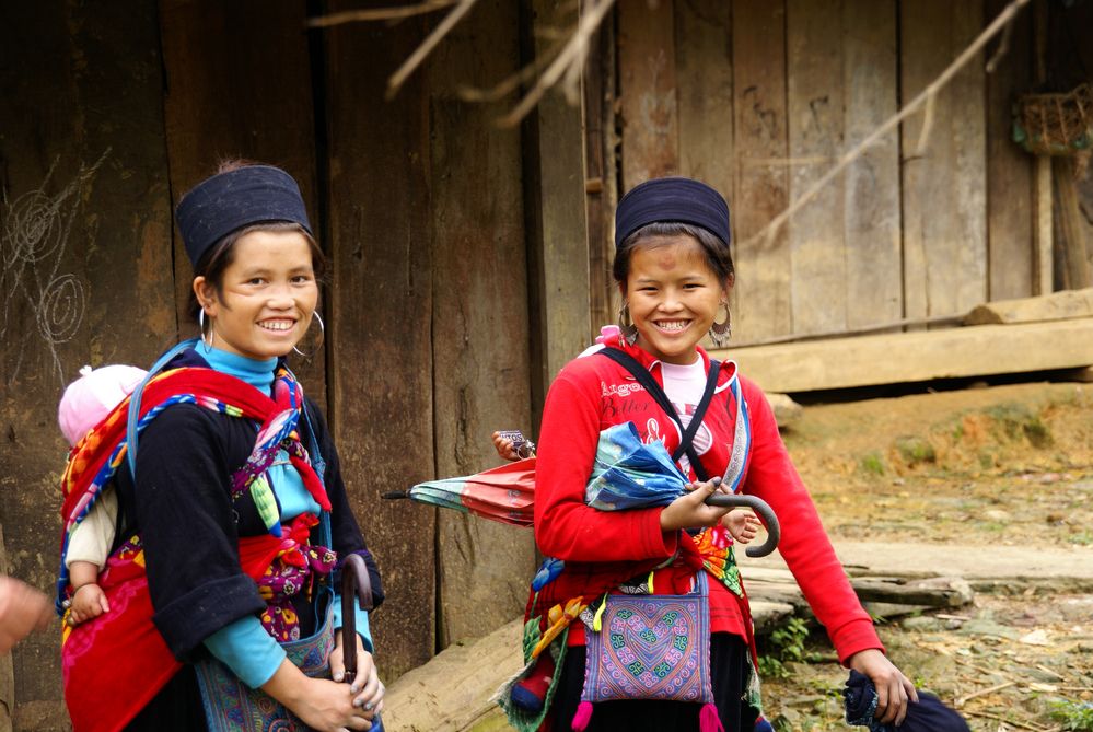 Bäuerrinnen in Hochland von Sapa