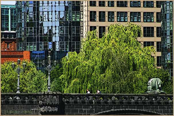 Bäume an der Moabiter Brücke