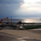 Bagger am Nordstrand von Norderney