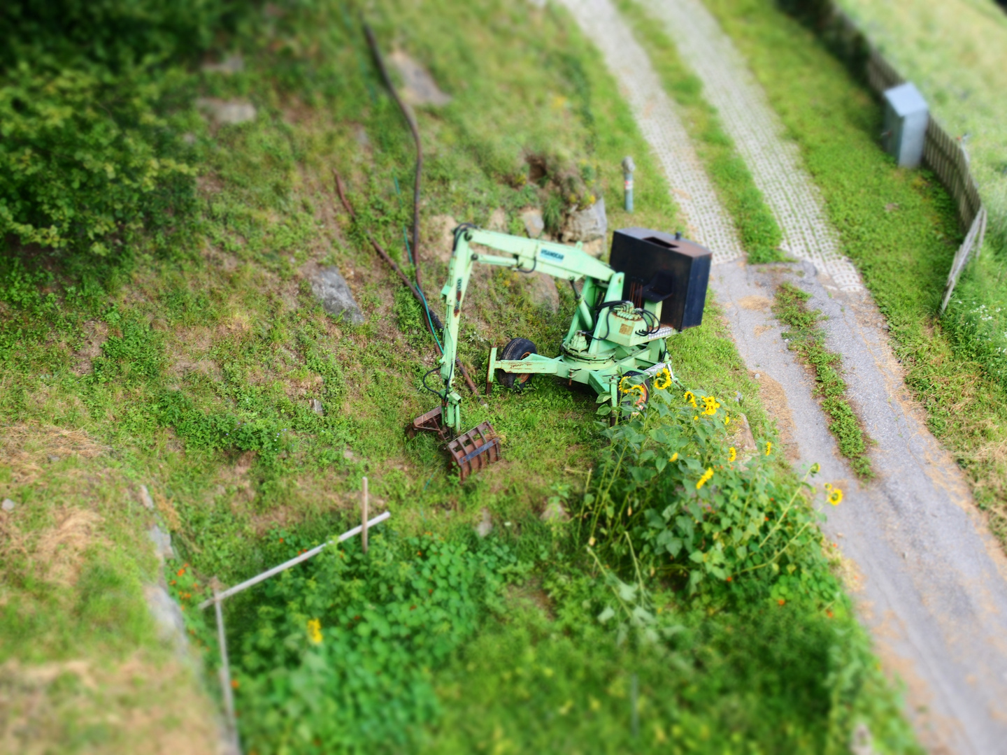 Bagger auf Alm