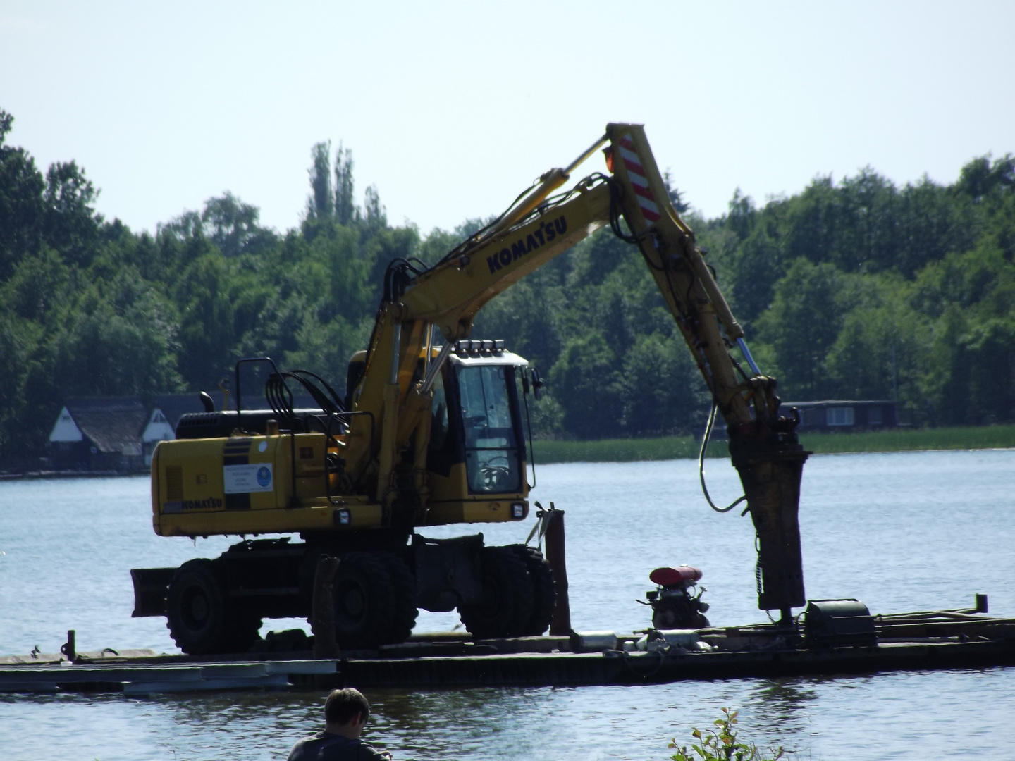 bagger auf dem inselsee