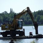 bagger auf dem inselsee