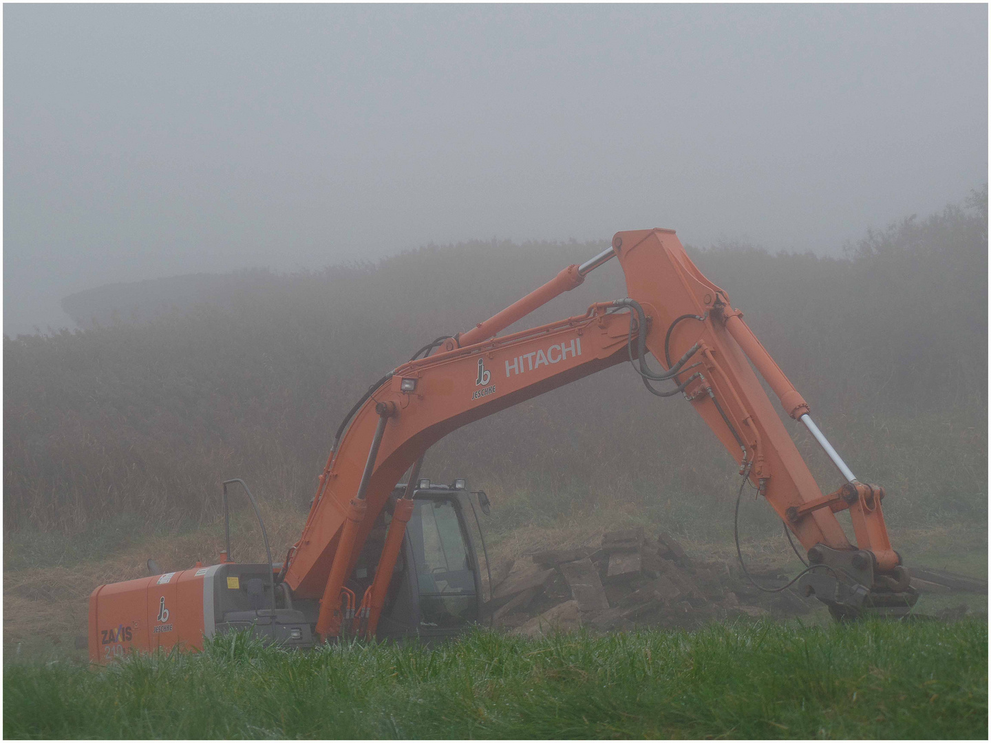 "Bagger im Nebel.."