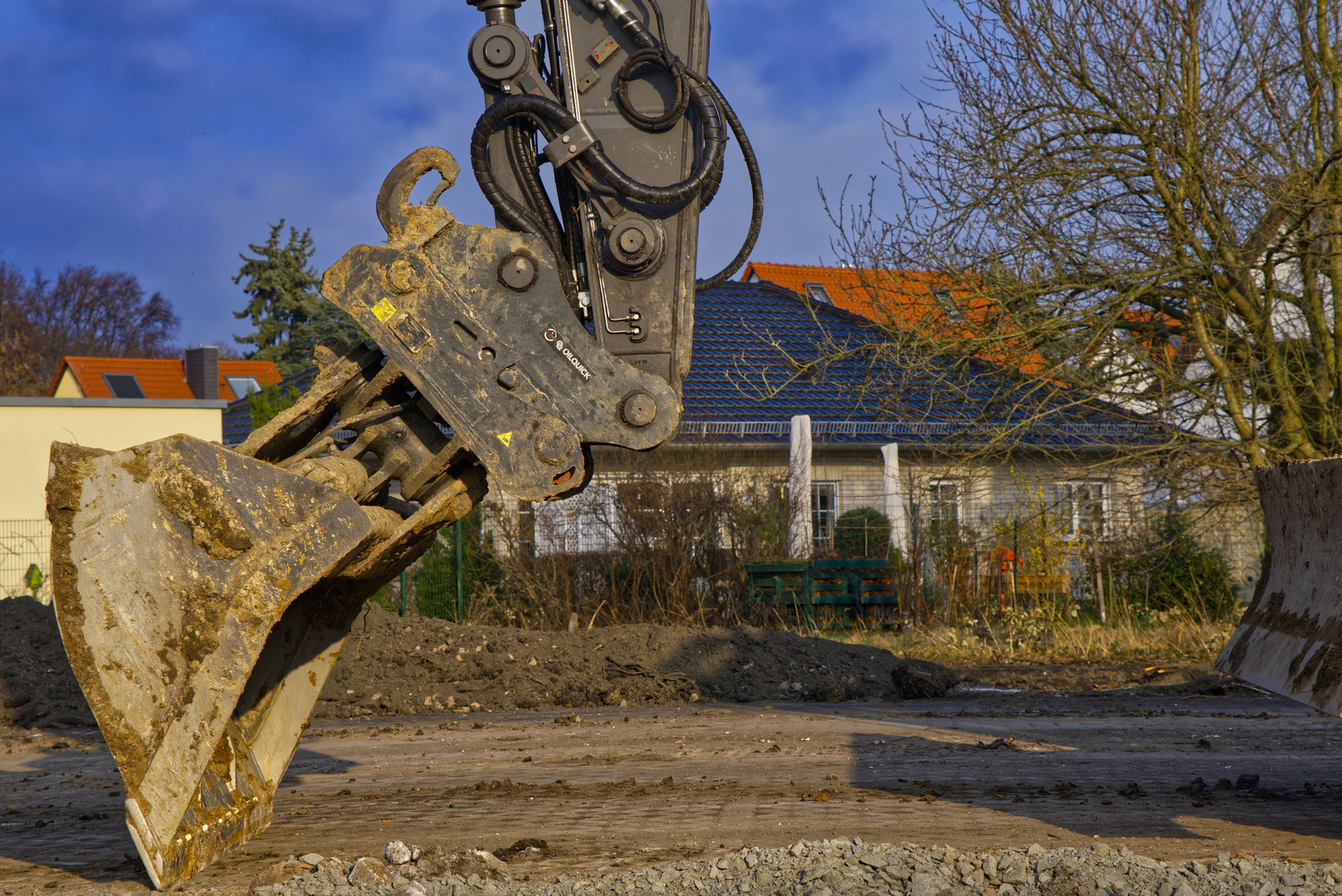 Bagger in der Nachbarschaft